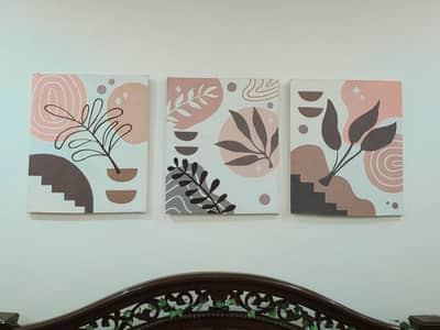 3-piece hand painted canvas set