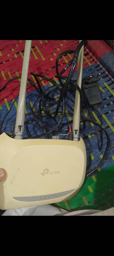 TP link router with 100 feet net cable. 03459303234