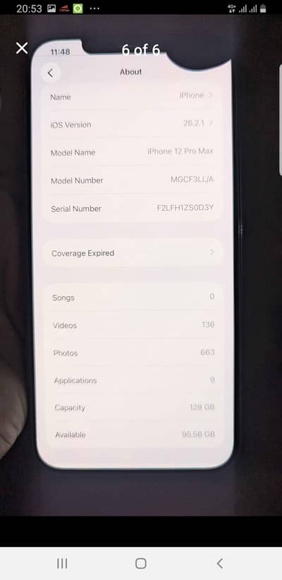 Apple iPhone 12 Pro Max jv sim working totally geniune