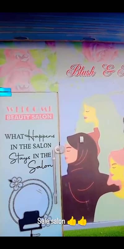 runny dha beauty saloon for sale 03102108493