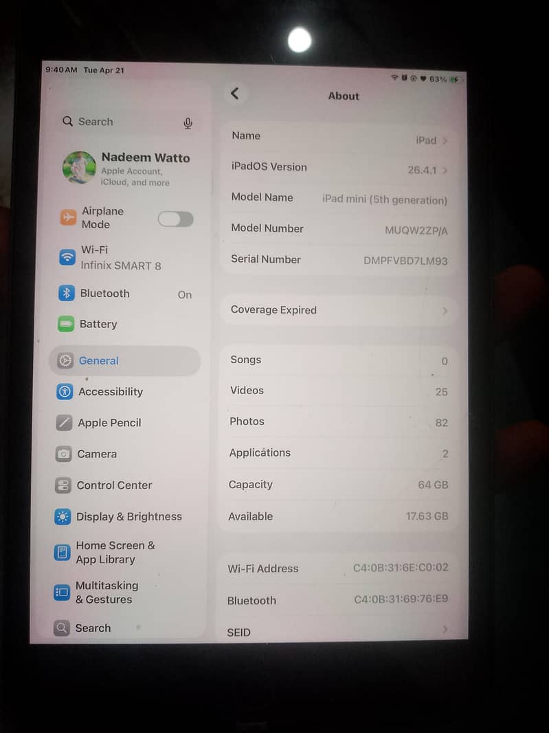 I pad mini 5 4
