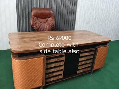 Office table, office chair, 5 seater sofa