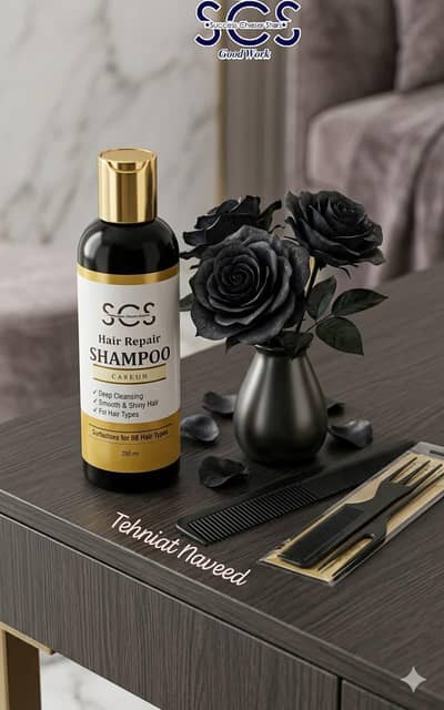 SCS hair repair keratin shampoo smooth and shiny hair