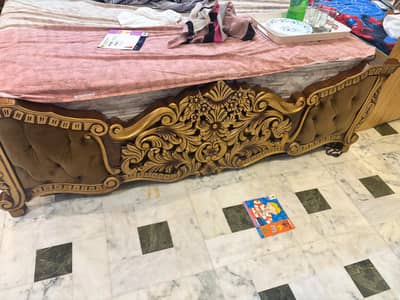 Pure wooden bed set