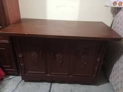 Wooden Storage Cabinet / Iron Stand for Sale