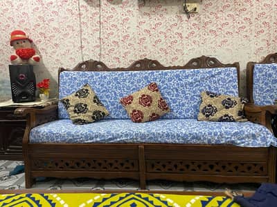 original wood sofa with new gadiyan new condition  cont no 03044177874