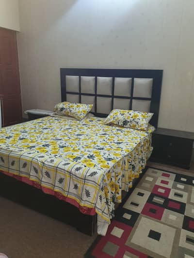 wooden bed