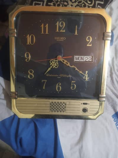 vintage Seiko Alarm clock 1970 to 1980 wall clock