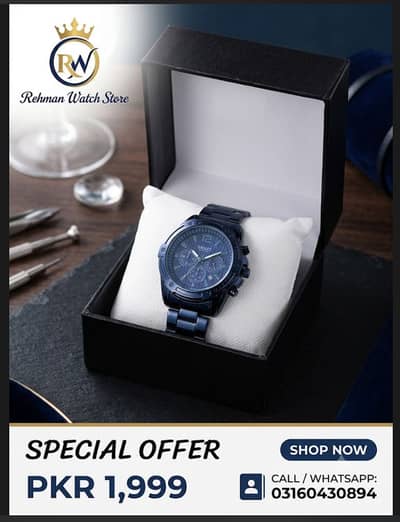  Special Offer: Premium Blue Men's Watch Just for PKR 1,999!