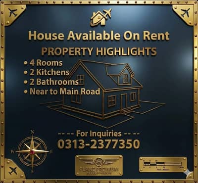 4 Rooms House Available on Rent