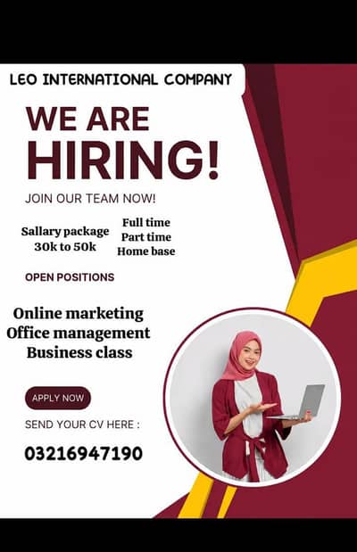 WE OFFER ONLINE AND OFFICE WORK