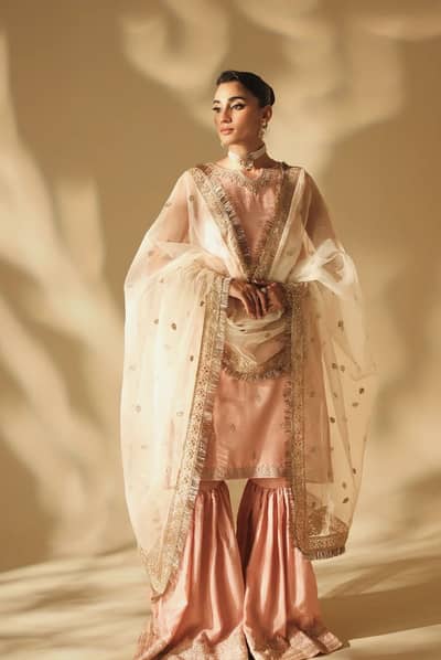 Raw Silk Gharara Set