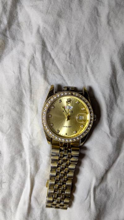 ⌚ Rolex Style Golden Watch – Good Condition – For Sale