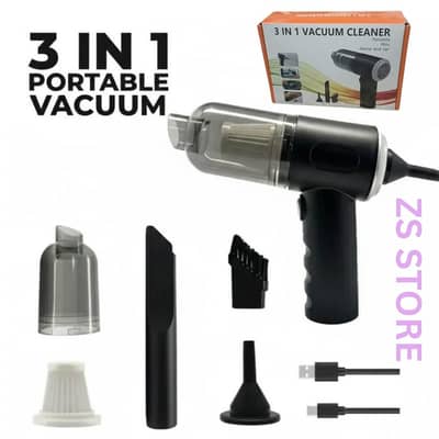 3 in 1 Car Mini Vacuum Cleaner