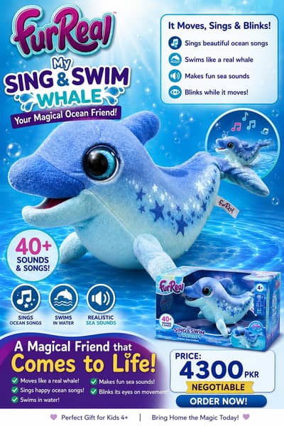 FUR REAL :  THE LIGHT UP DOLPHIN EDUCATIONAL TOY : STARRY GLOW