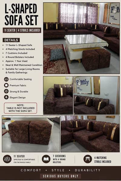 11 seater,L-shaped sofa in mint condition for sale!!!
