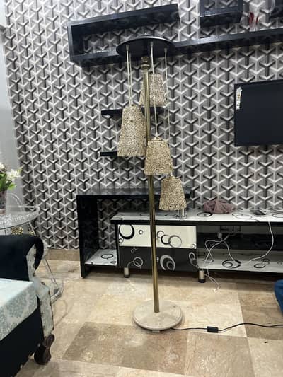 Golden floor lamp