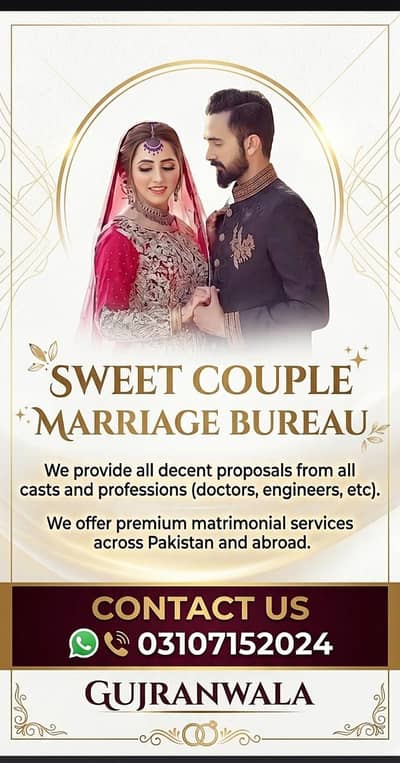 0 Fee Sweet Couple Marriage Bureau || Online Meeting All Pakistan
