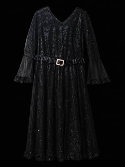 Elegant Black Net Maxi Dress | Party / Formal Wear