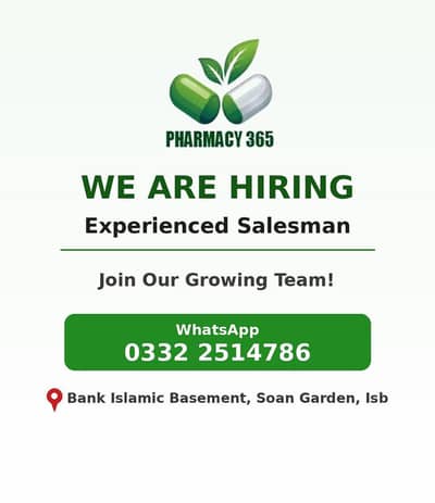 Pharmacy Saleman Expirienced