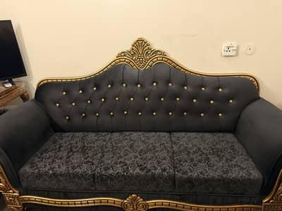 Brand New Black and Golden custom Sofa set for sale