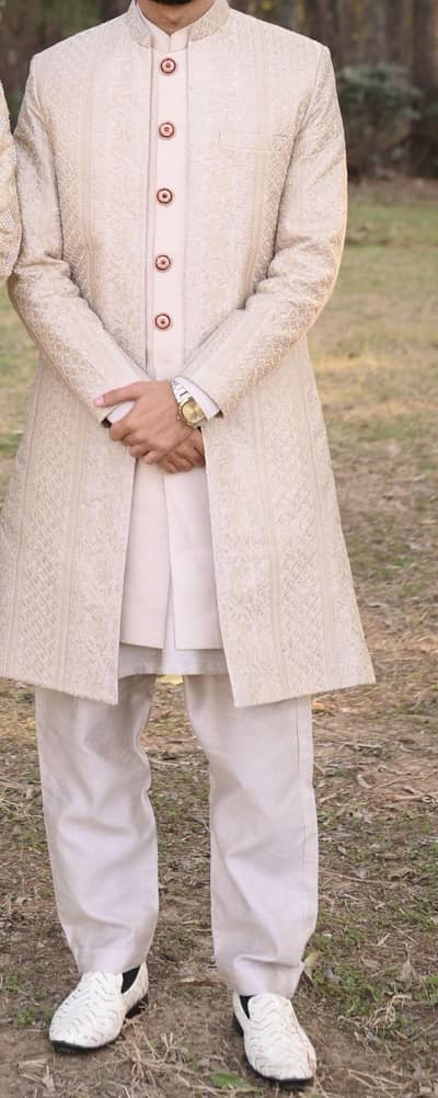 full sherwani with inner dress and shoes