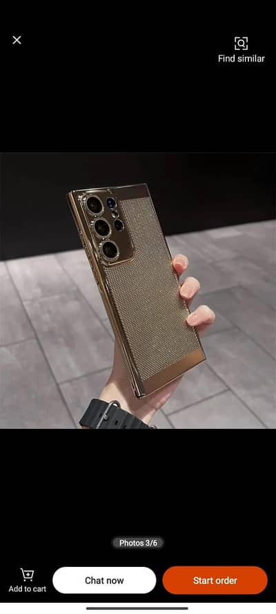luxury Gold Electroplated Mesh Case for Samsung S23 Ultra