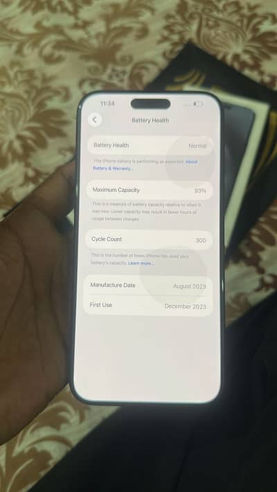iPhone 15pro max 512 gb 10/10 condition 93 B/H PTA APPROVED