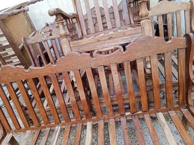 wood sofa set. . . 5 seater and dosra bhi 5 seater totally 2 set hn