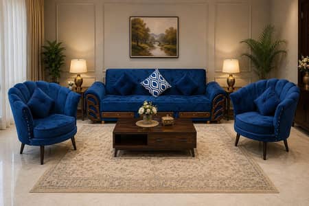 sofa combed , 2 single flower sofa for sale