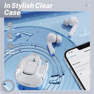 Wireless Bluetooth Earbuds – Black ABS Plastic Earphones