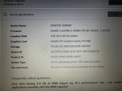 HP 840 G1 Laptop