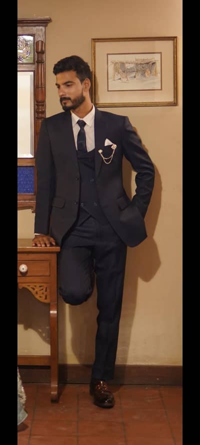 Dupha valima Royal Navy Blue 3 Piece Suit