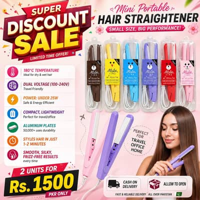 Mini Portable Hair Straightener