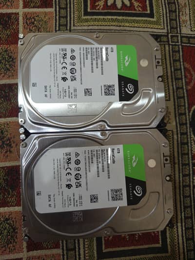 2 Seagate 4TB SATA Hard Drives | 100% Health