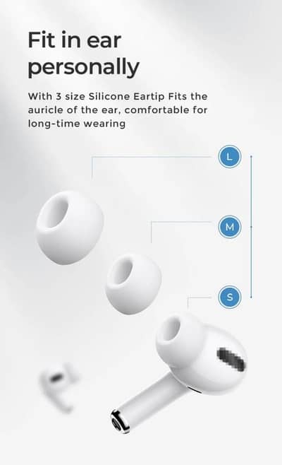 * Apple Style AirPods Pro Bluetooth Earbuds with Charging Case