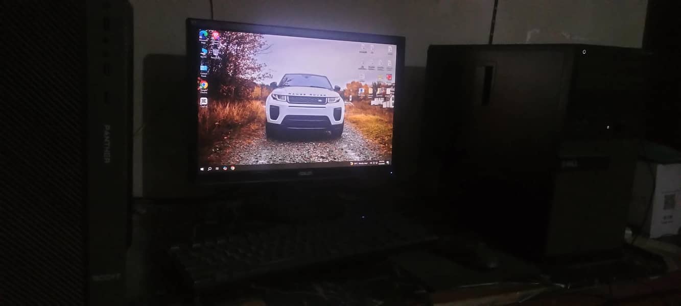 complete gaming PC setup led,PC, keyboard, 3