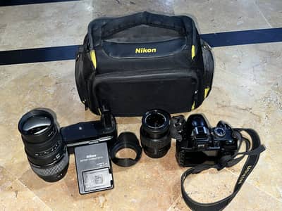 Nikon D3200 DSLR + Sigma 70-300mm Lens + Original Lens
