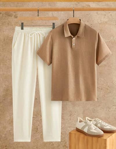 Brand New Men's Co-ord Set - Premium Summer Polo & Trousers