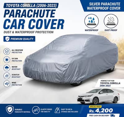 toyata corrola 2003-2026 water proof parachute cover--free cod