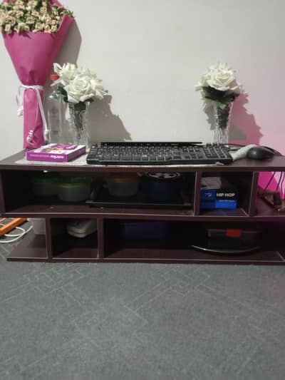 Multipurpose Low-Height Wooden Table / LED TV Lounge Table for Sale