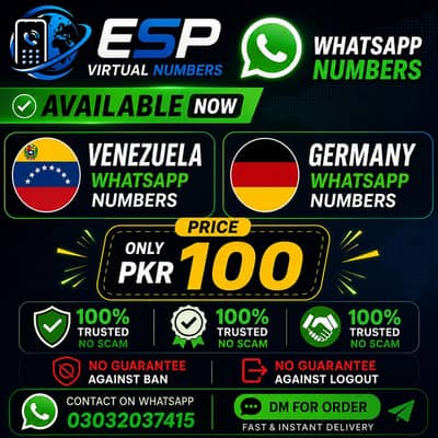 ESP Virtual Numbers  Venezuela &  Germany