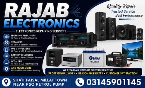 Electronic Repairing Services | Rajab Electronics