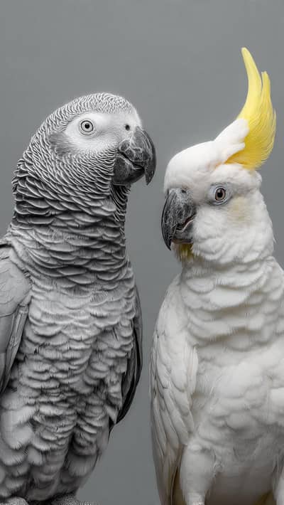 Cacatoo & Gray parrot 03402282245