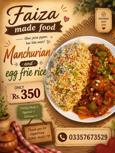 RS 300 home made food. Ghar ki tazi roti
