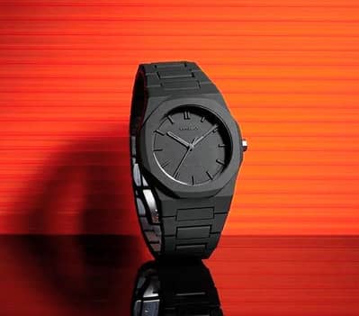 Black  Octagonal Chain Watch for men