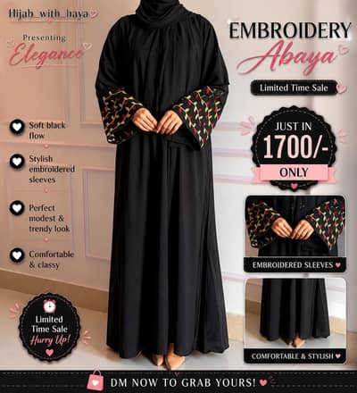 embroidery abaya
