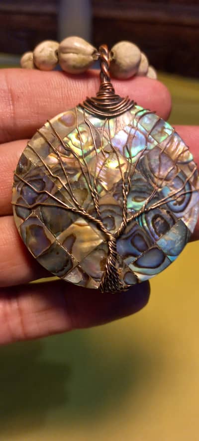 100% Original Hand made abalone necklace.