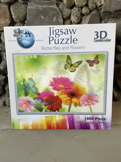  3D Lenticular Butterflies & Flowers Jigsaw Puzzle – 1000 Pieces