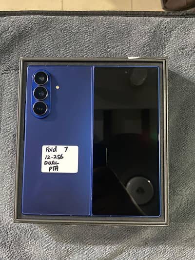 Samsung galaxy Z Fold 7 Blue 256 gb pta approved complete box